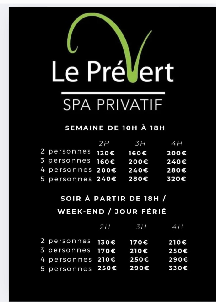 Le PreVert-Spa Privatif
